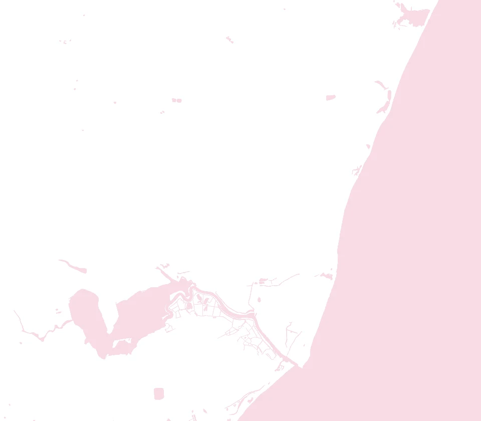 Map of the road route from Frostenden to Southwold on the Suffolk coast